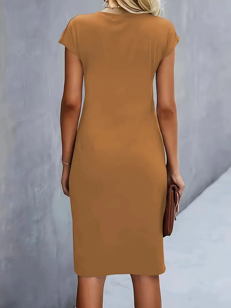 Adelina – Flattering Round Neck Dress - Image 10
