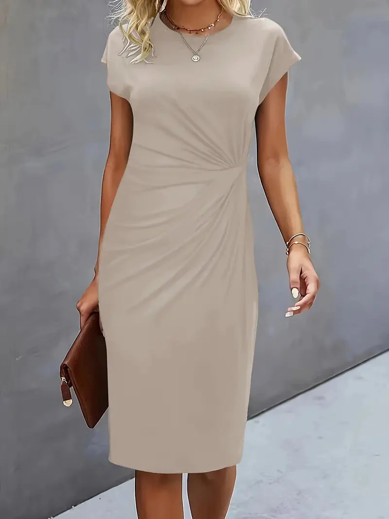 Adelina – Flattering Round Neck Dress - Image 11