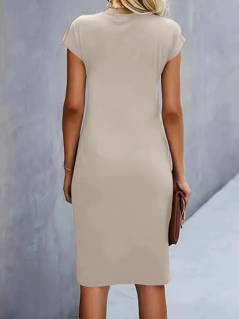 Adelina – Flattering Round Neck Dress - Image 12