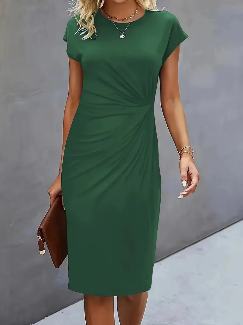 Adelina – Flattering Round Neck Dress - Image 13
