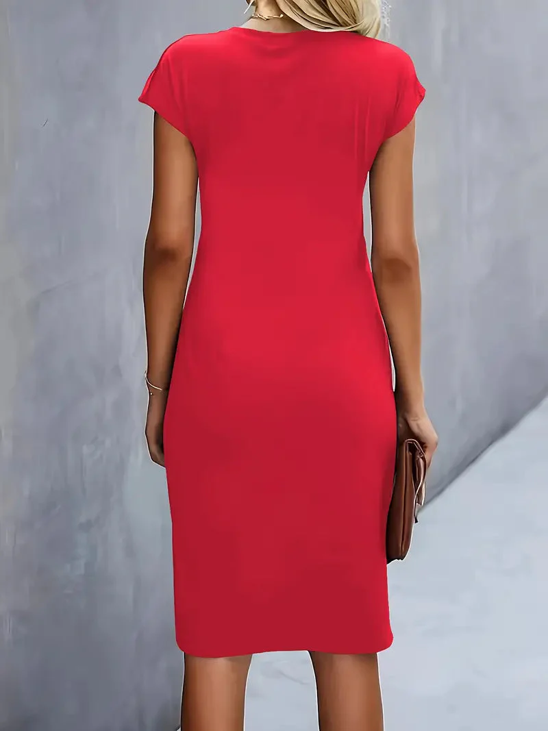 Adelina – Flattering Round Neck Dress - Image 6