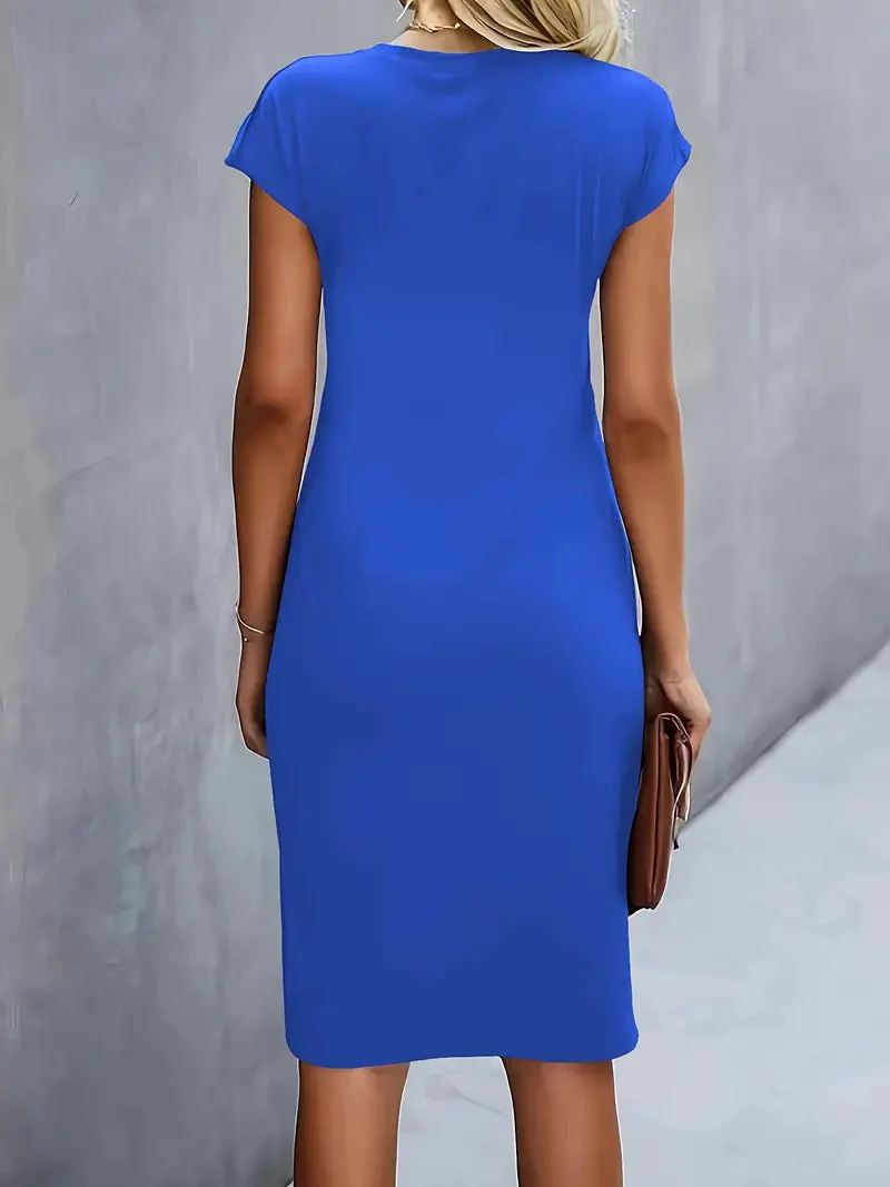 Adelina – Flattering Round Neck Dress - Image 8