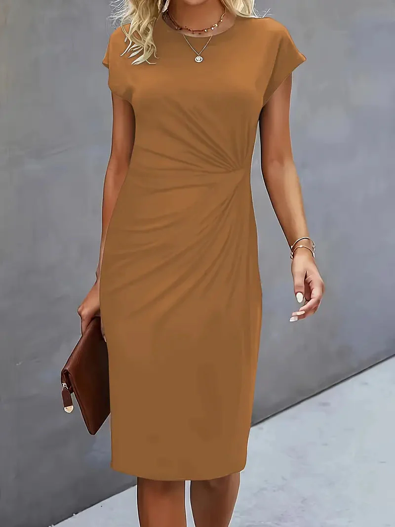 Adelina – Flattering Round Neck Dress - Image 9
