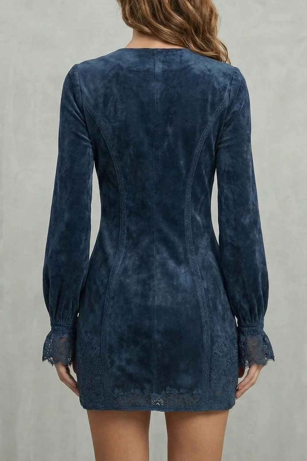Avenelle – Embroidered detail – Zip-front mini dress - Image 4