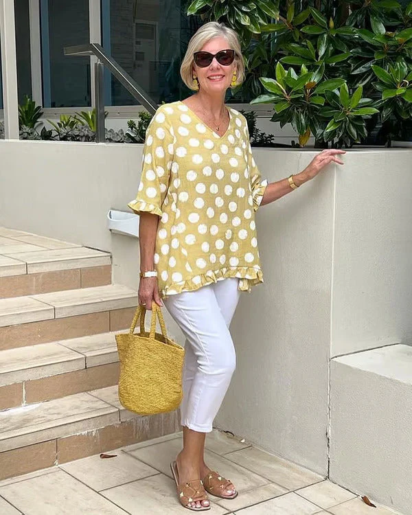 Bloomie - Stylish V-Neck Blouse - Image 2