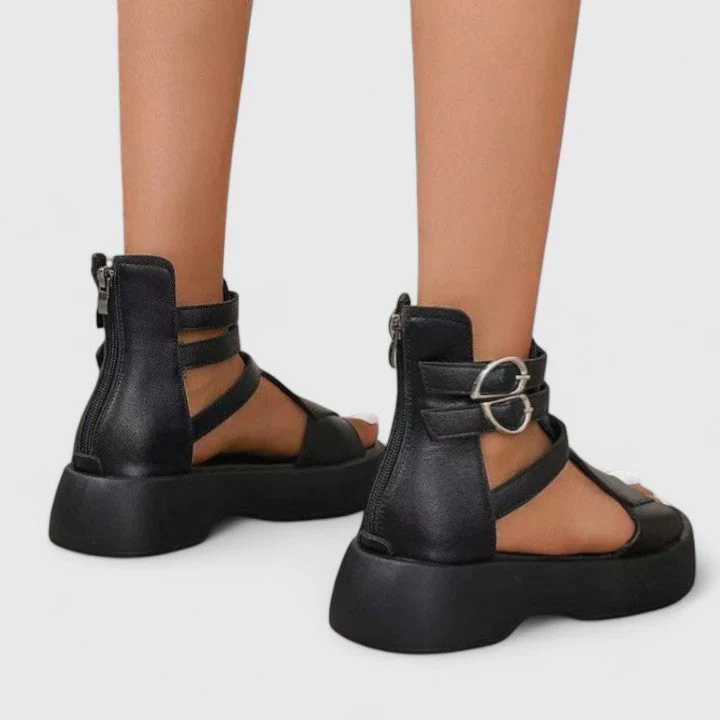 Brianna | Platform Buckle Sandals - Image 3