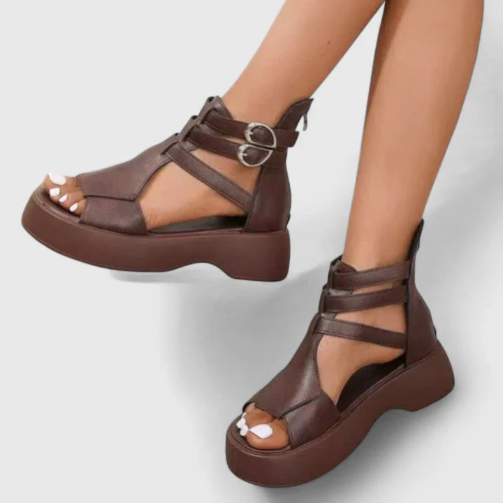 Brianna | Platform Buckle Sandals - Image 5