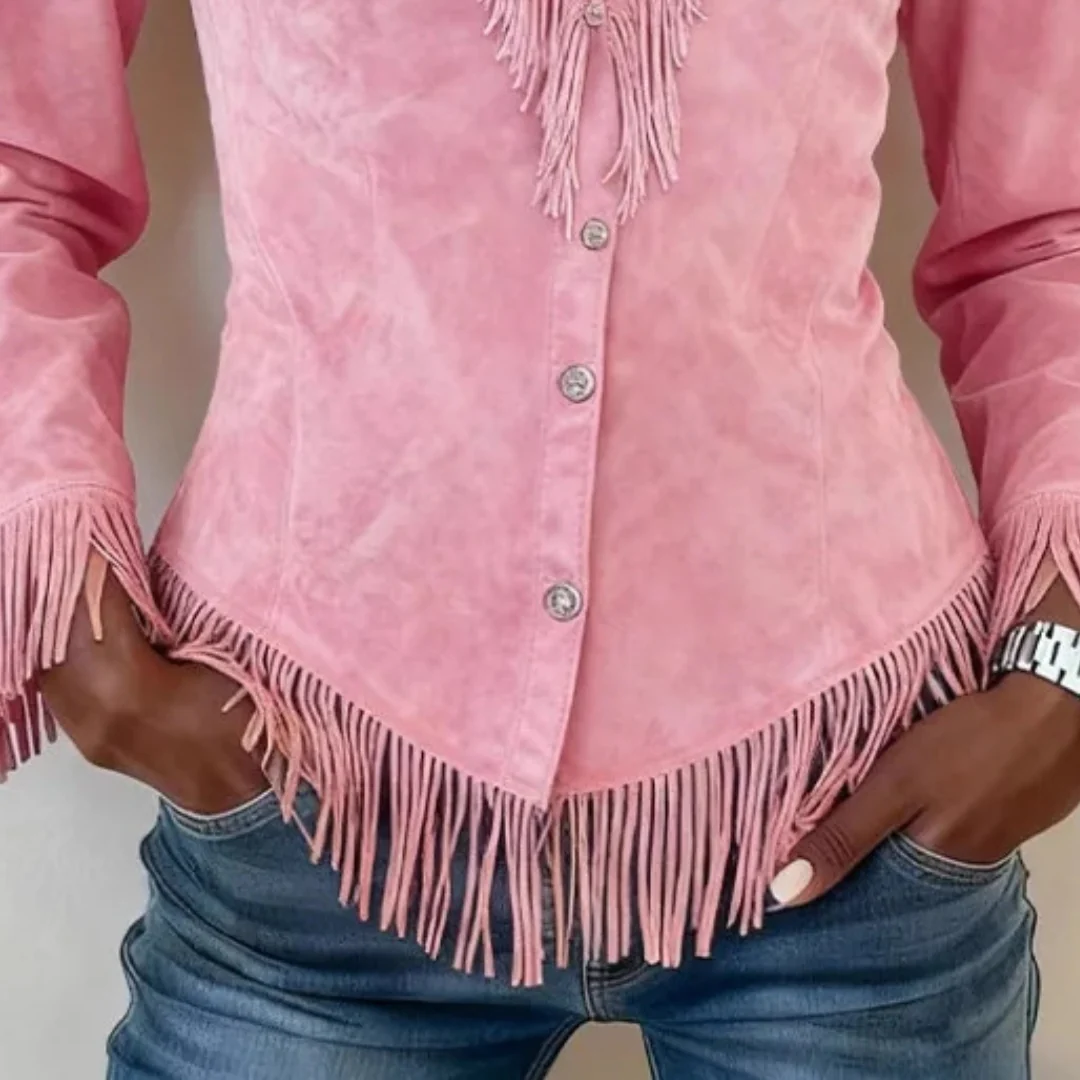 Brooke | Fringe Western Button-Up Shirt - Image 3