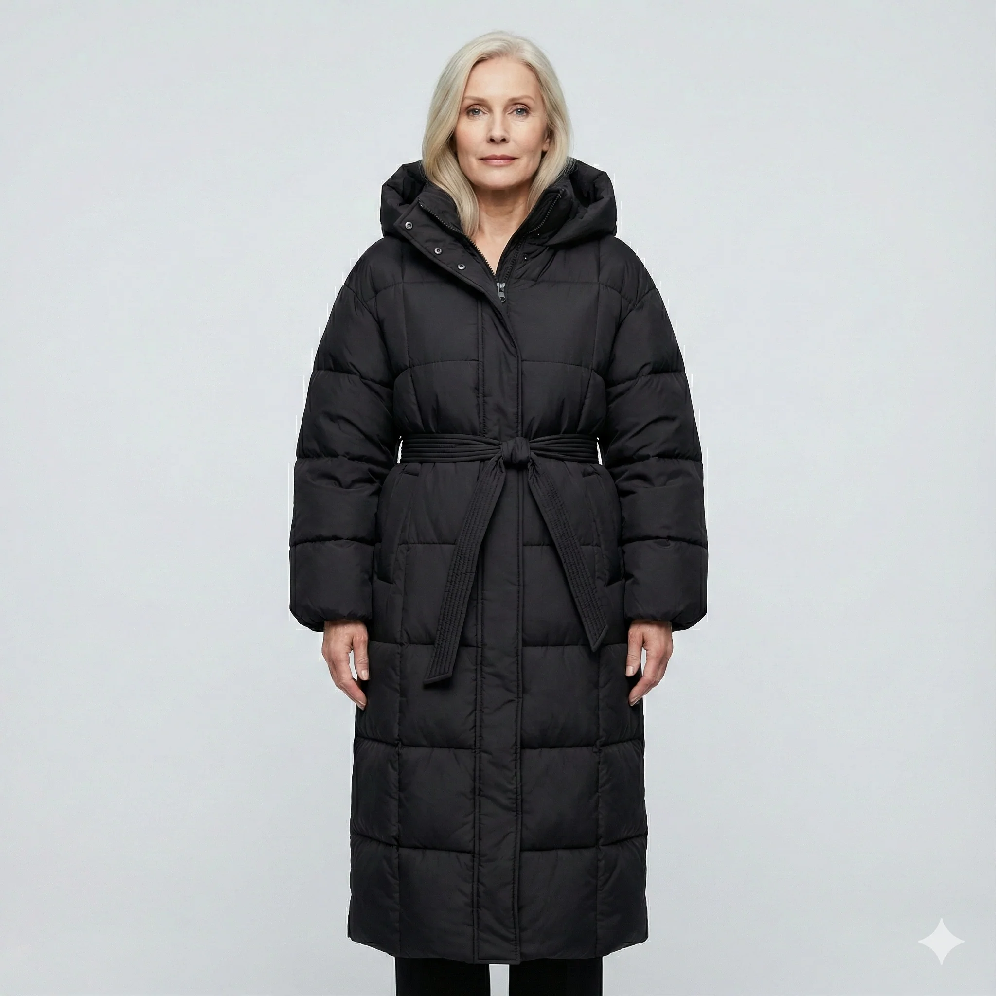Carmen - Long Belted Puffer Coat - Image 3
