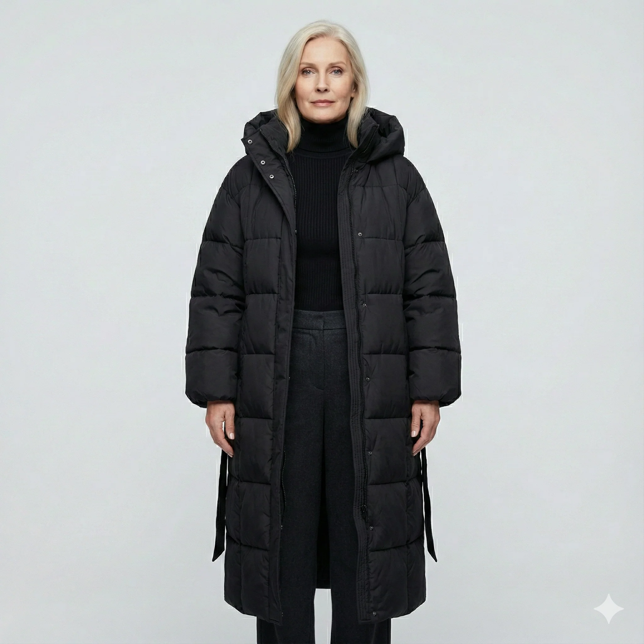 Carmen - Long Belted Puffer Coat - Image 4