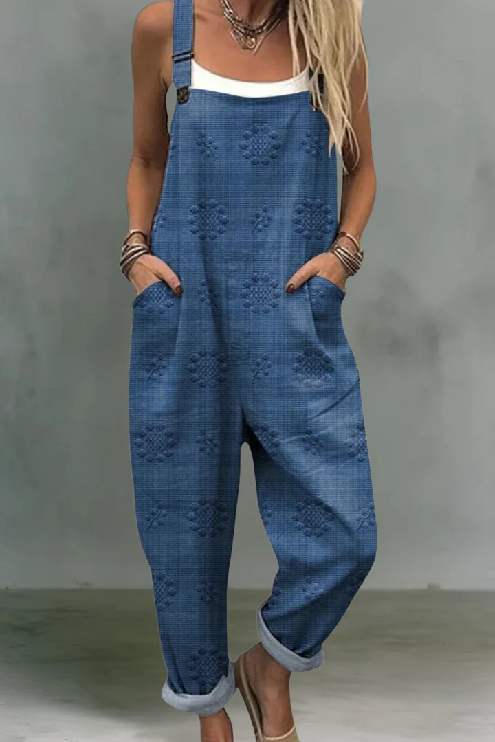 Celine | Effortless Strap Detail Linen Jumpsuit