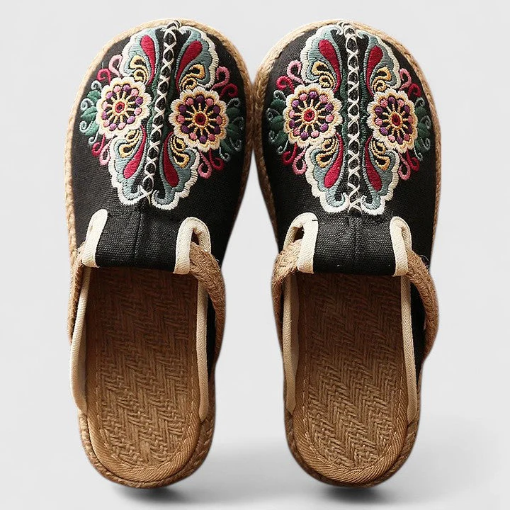 Chloe | Embroidered Slide Sandals - Image 3