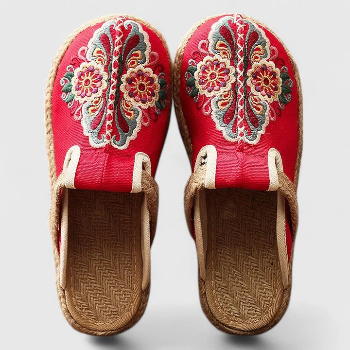 Chloe | Embroidered Slide Sandals - Image 4