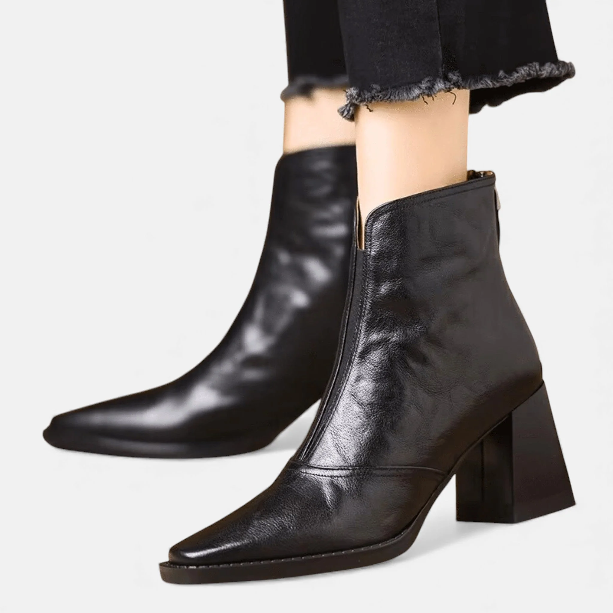 Claudia | Luxury Ankle Boots with Mid Heel - Image 3
