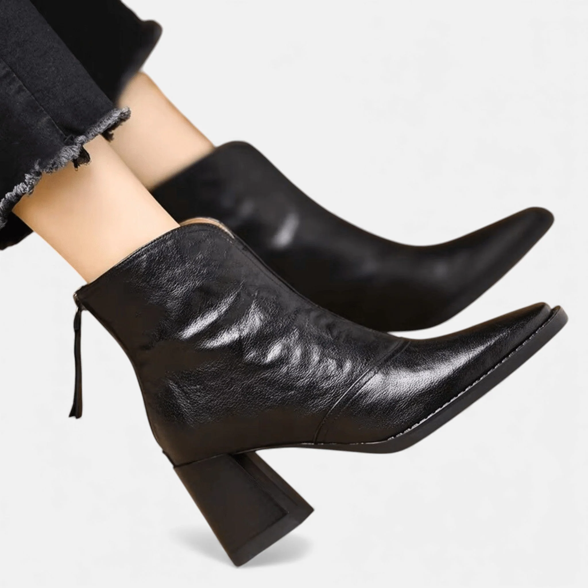 Claudia | Luxury Ankle Boots with Mid Heel - Image 4