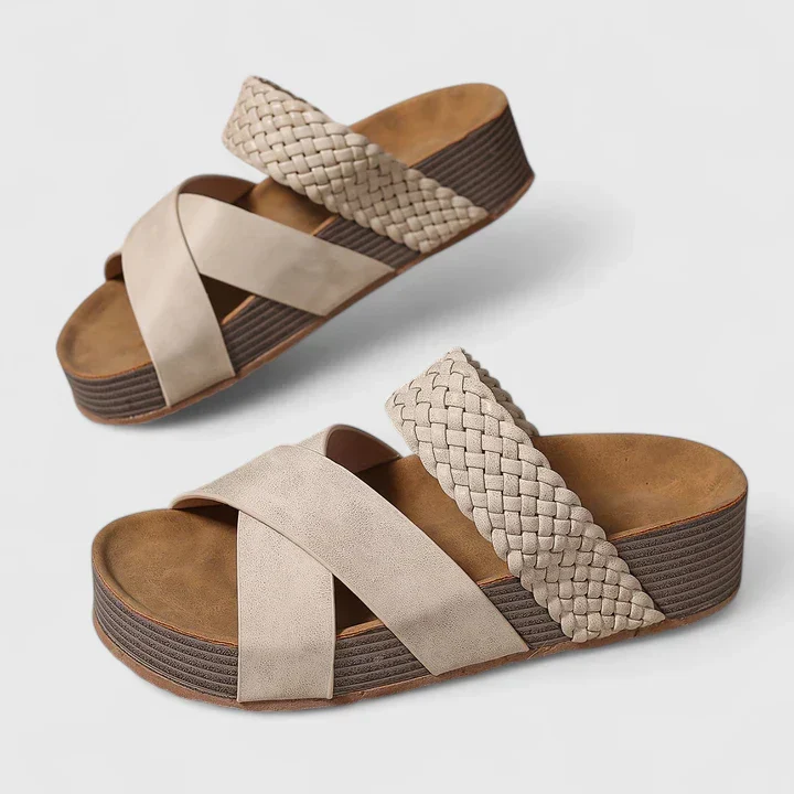 Delaney | Braided Cross Sandals - Image 4