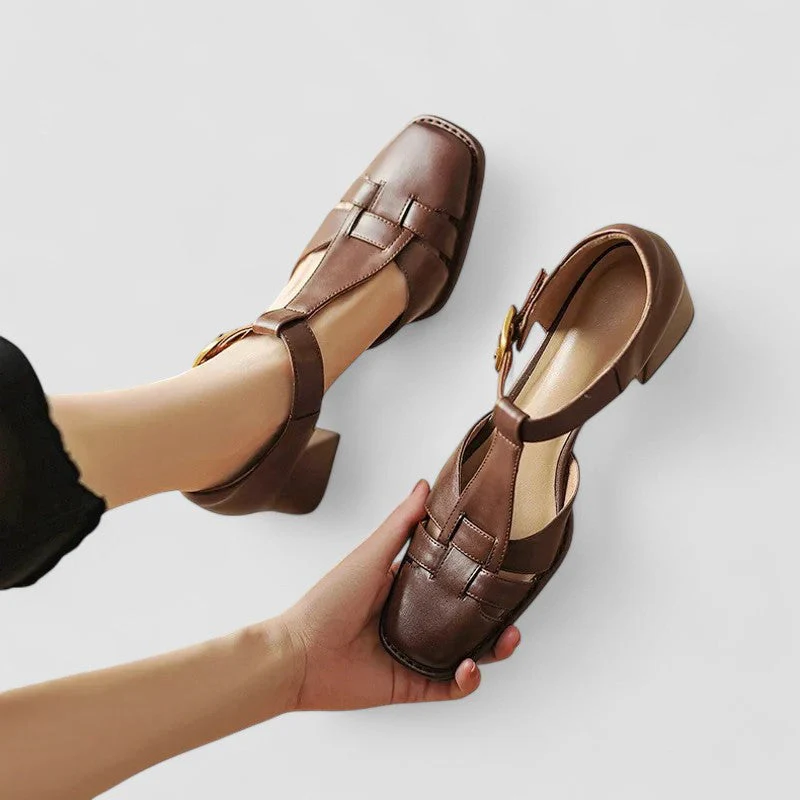 Elyxiana | Orthopedic T-Strap Block Heels - Image 6