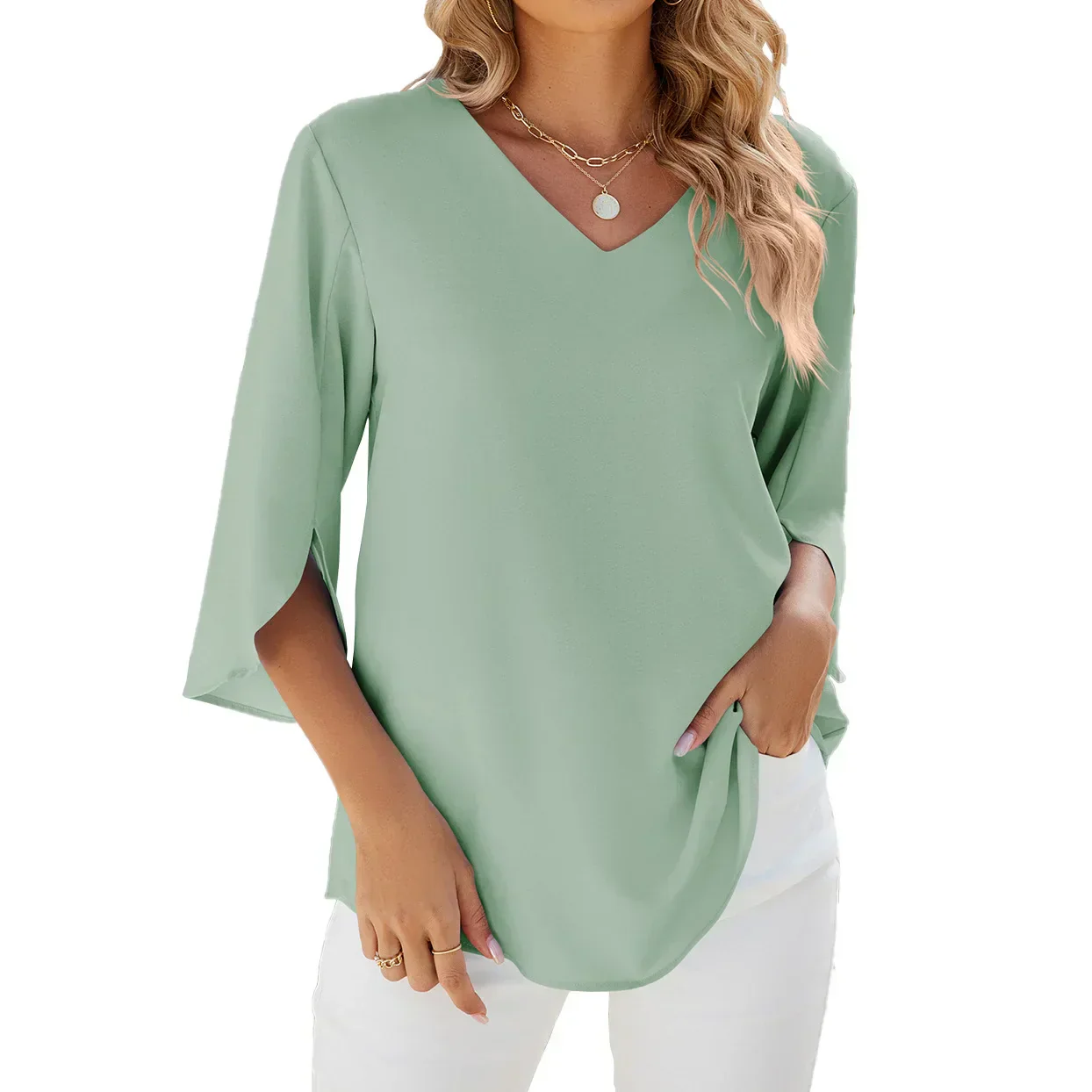 Esmira - V-neck blouse - Image 8