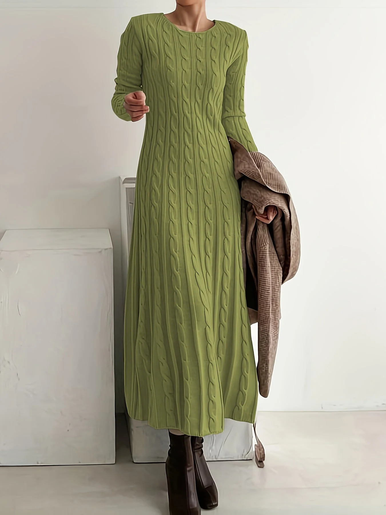 Evelyn | Cozy Cable-Knit Maxi Dress - Image 10