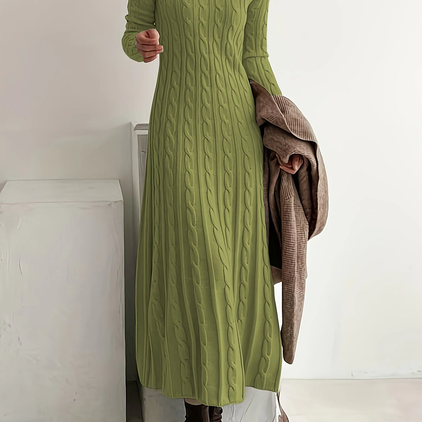 Evelyn | Cozy Cable-Knit Maxi Dress - Image 11