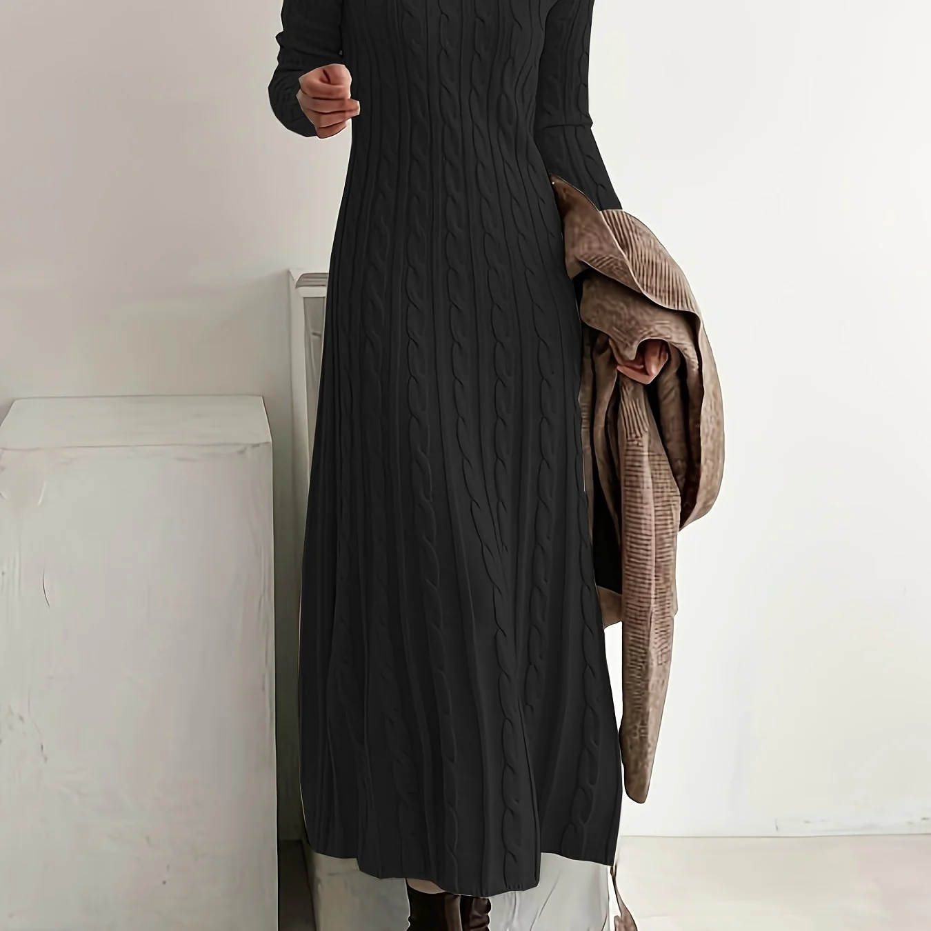 Evelyn | Cozy Cable-Knit Maxi Dress - Image 8
