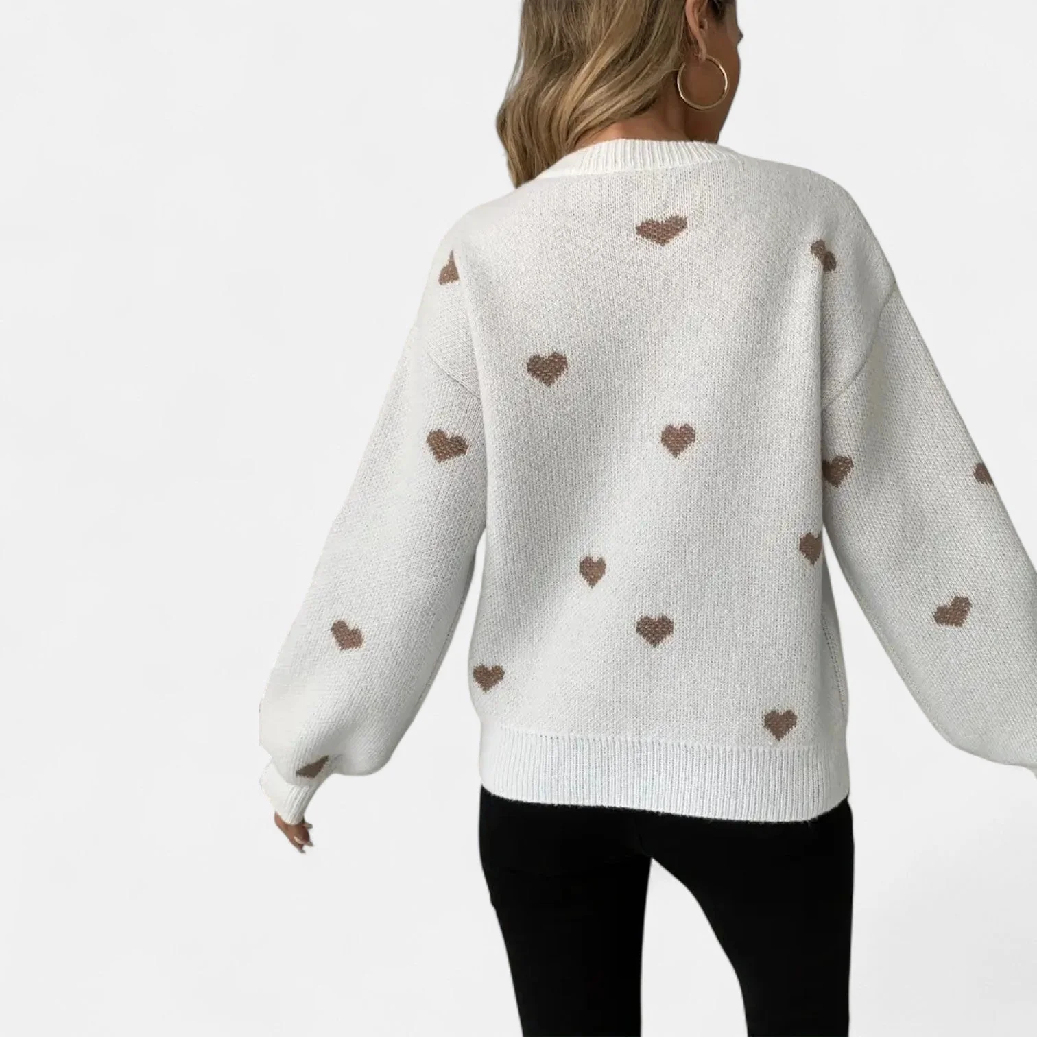 Isla Hearts Wool Sweater - Image 2
