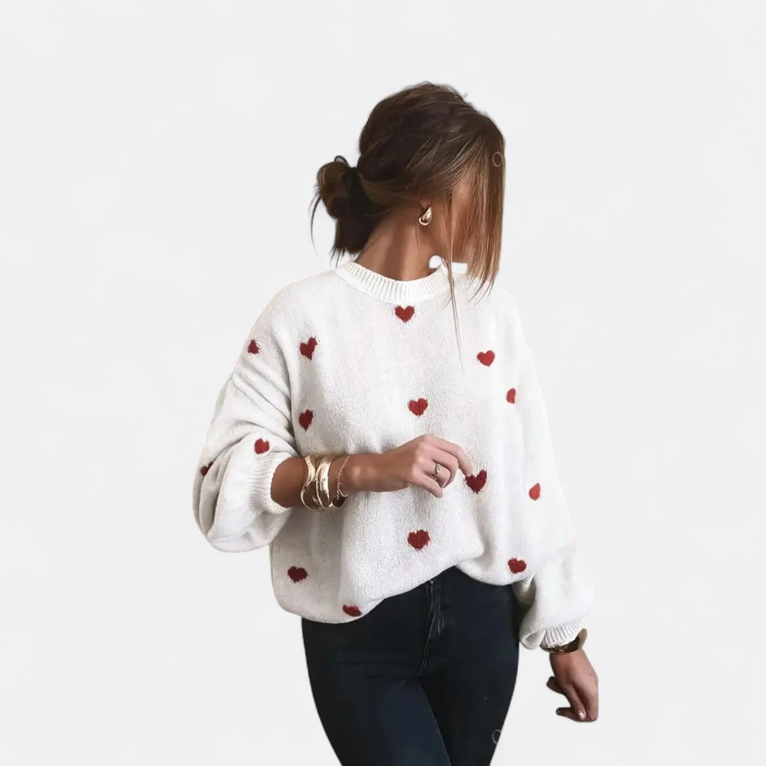 Isla Hearts Wool Sweater - Image 3