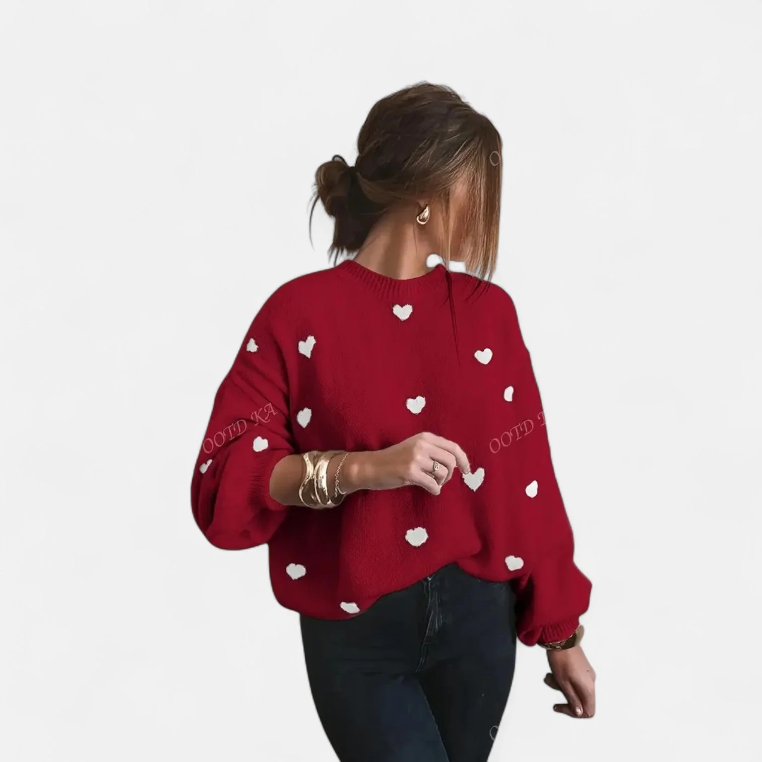 Isla Hearts Wool Sweater - Image 5