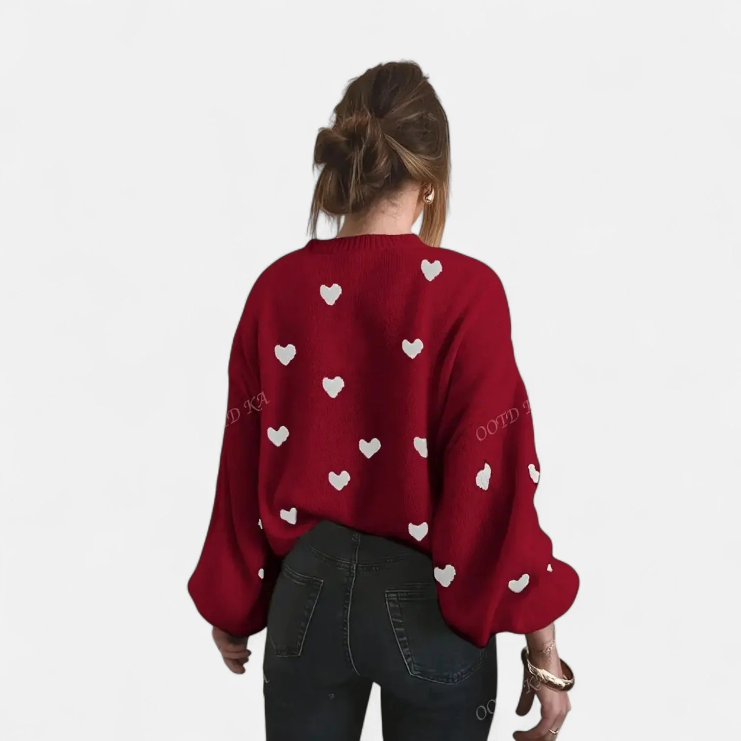 Isla Hearts Wool Sweater - Image 6