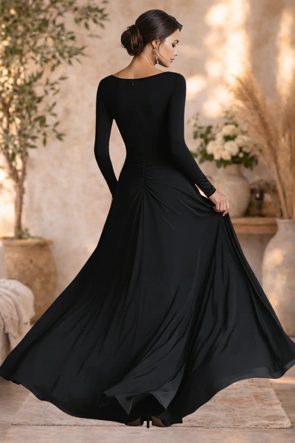 Ivy | Elegant Long Sleeve Maxi Dress - Image 3
