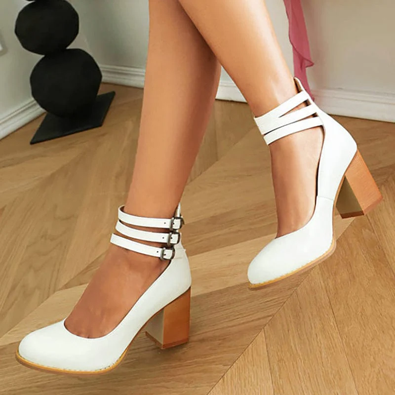 Jadara Triple Buckle Heels - Image 11