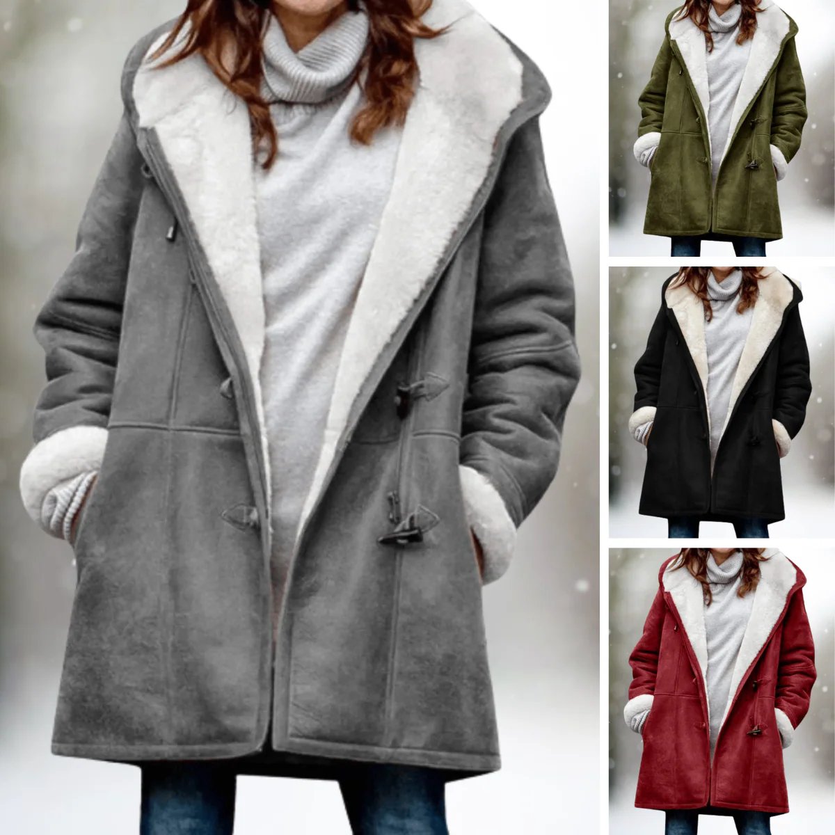 Jae - Warm Suede Fleece Fall Jacket - Image 6