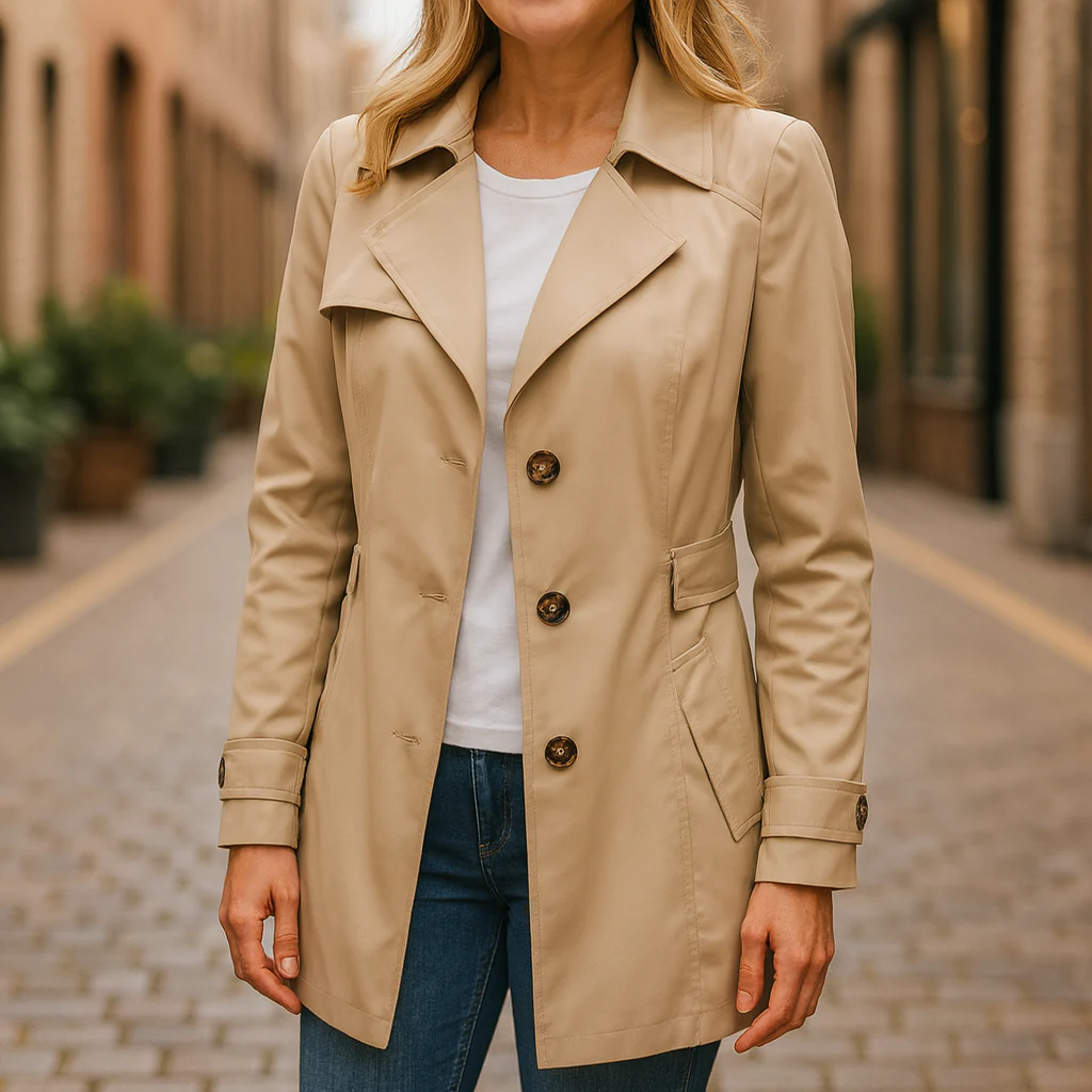 Jamie - Elegant Autumn Trench Coat - Image 4