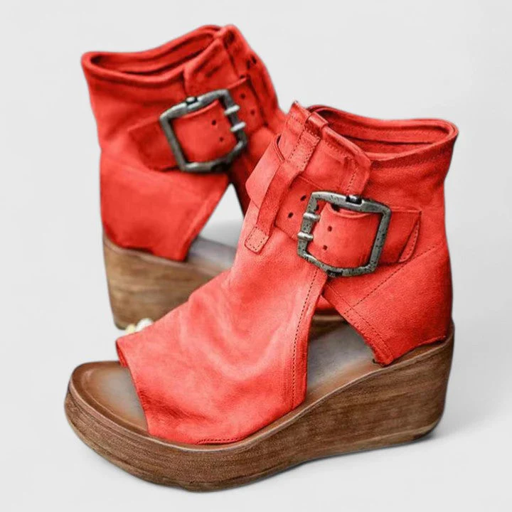 Jocelyn | Rustic Wedge Sandals - Image 5