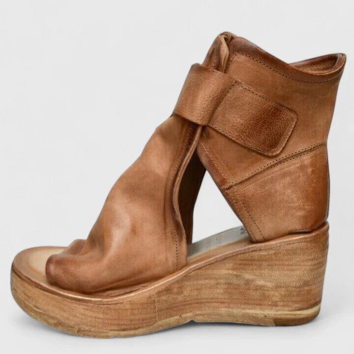 Jocelyn | Rustic Wedge Sandals - Image 8