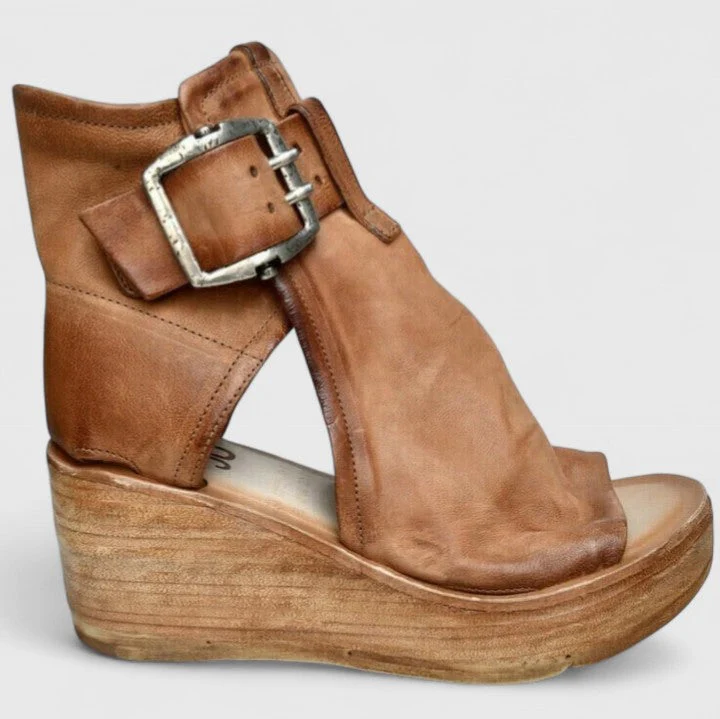 Jocelyn | Rustic Wedge Sandals - Image 9