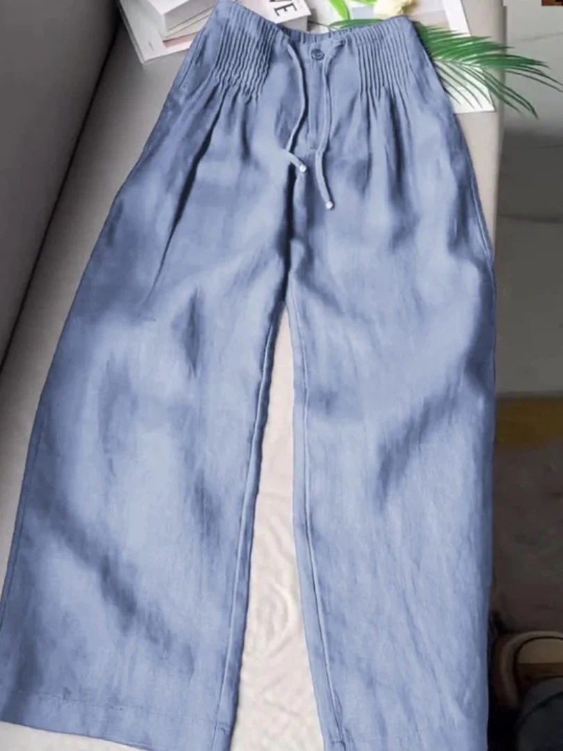 Jocelyn | Wide-leg Pants in Cotton and Linen Blend - Image 2