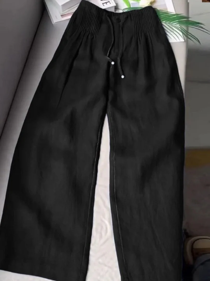 Jocelyn | Wide-leg Pants in Cotton and Linen Blend - Image 5