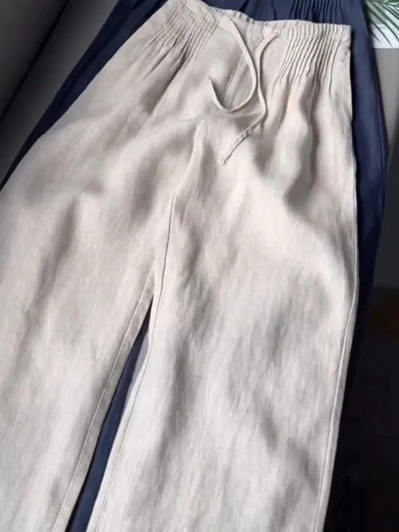 Jocelyn | Wide-leg Pants in Cotton and Linen Blend - Image 7