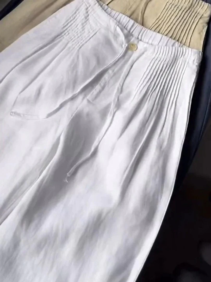 Jocelyn | Wide-leg Pants in Cotton and Linen Blend - Image 8
