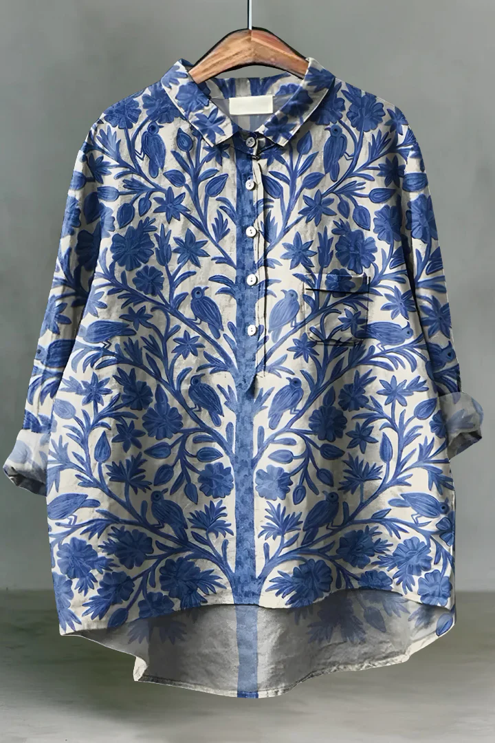 Kaia | Linen Button-Up Blouse