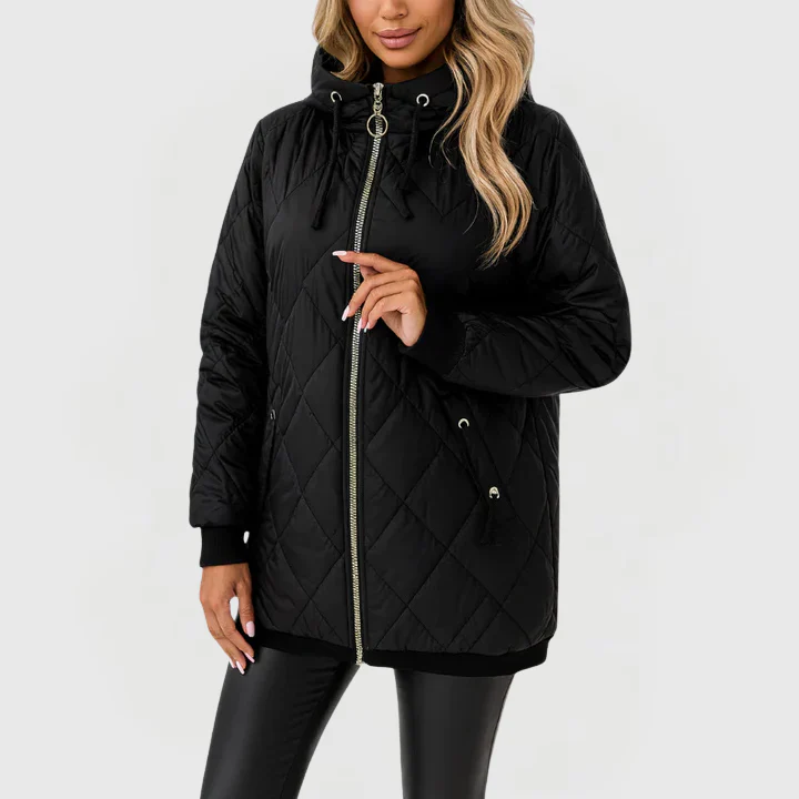 Lauren | Quilted Hooded Coat - Image 4