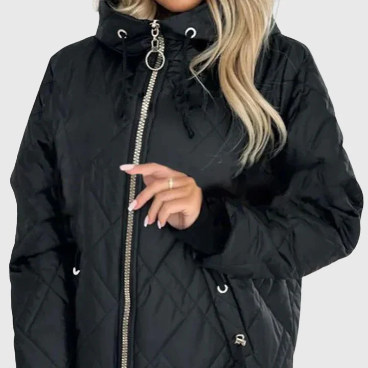 Lauren | Quilted Hooded Coat - Image 5