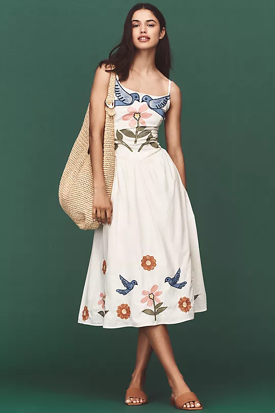 Louise | Floral Midi Dress