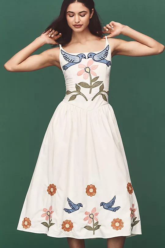 Louise | Floral Midi Dress - Image 4