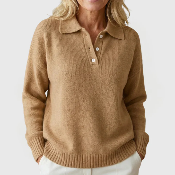 Madeline | Button-Collar Knit Pullover - Image 5