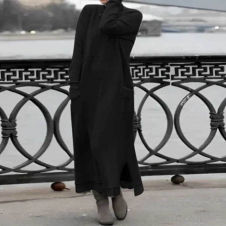 Mara Knitted Maxi Dress – Cozy Long Sleeve Oversized Winter Dress - Image 2