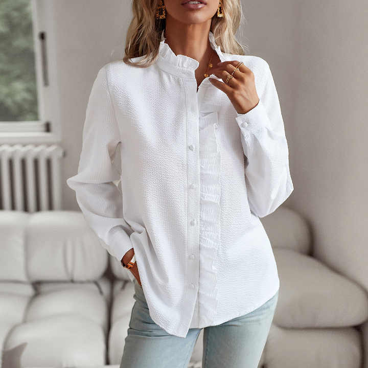 Marcelina - Elegant Polo Blouse - Image 4