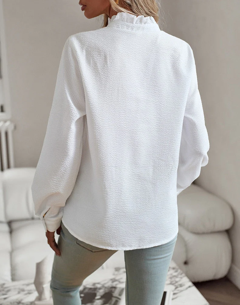 Marcelina - Elegant Polo Blouse - Image 5