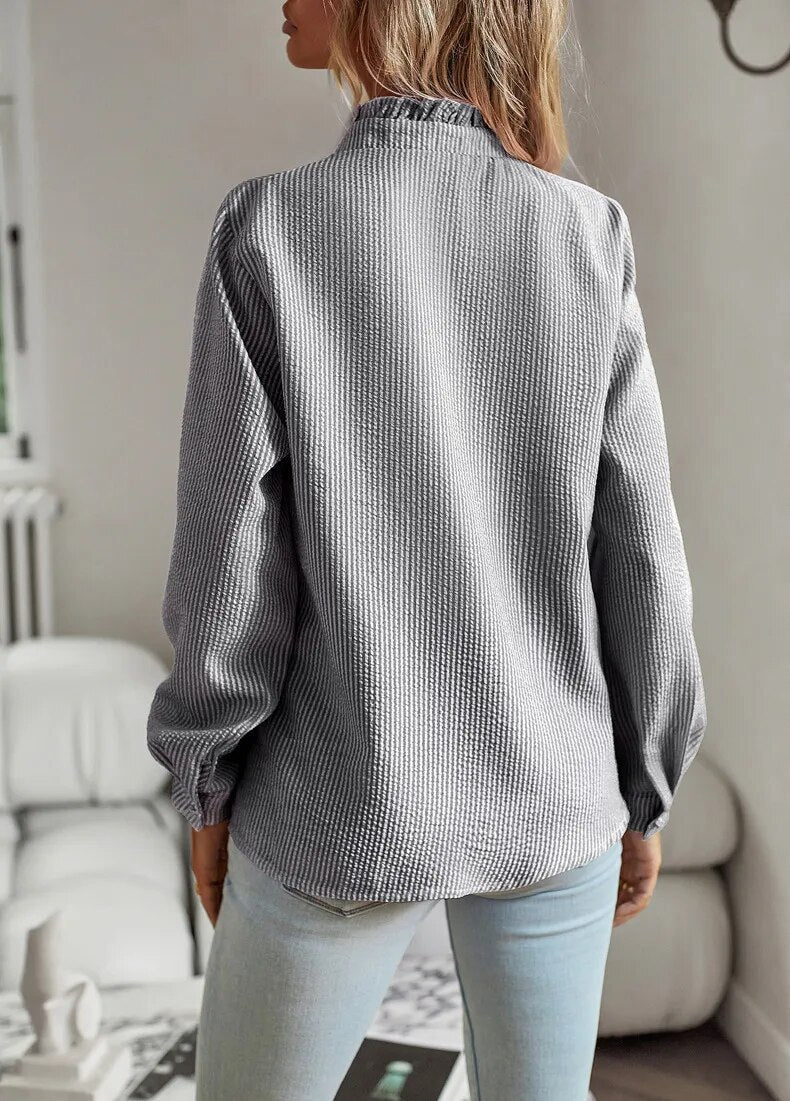 Marcelina - Elegant Polo Blouse - Image 7